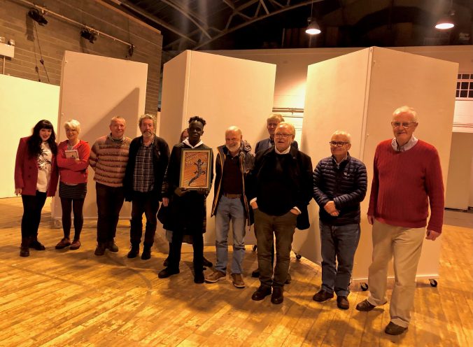 The Darting Salamander team – some of the writers, poets, artists and performer who celebrated the delivery of Leith's first anthology at Out of the Blue on Tuesday 2 November and
